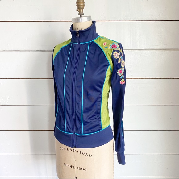 Johnny Was JWLA zip track embroidered floral jacket - Picture 5 of 10